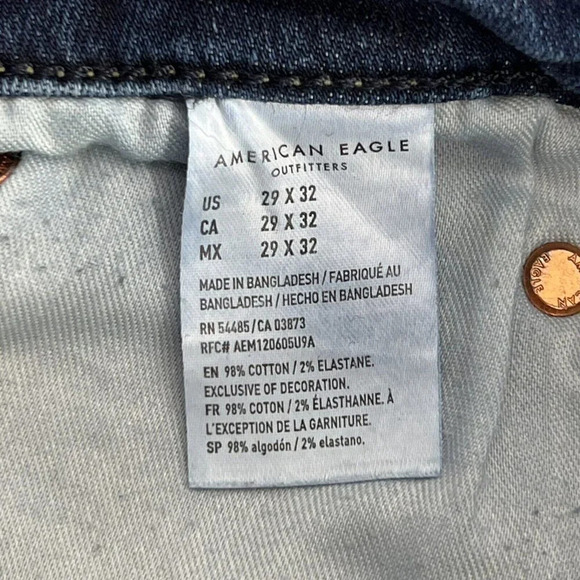 American Eagle Airflex Jeans Men's 29x32 (Measure 29x31) Cotton Elastane Blend - Picture 6 of 7